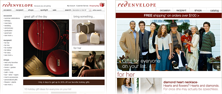 RedEnvelope - Website and emails